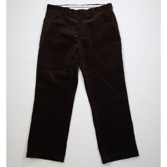 Vtg 90s Polo Golf Ralph Lauren Mens 36x30 Faded Wide Leg Corduroy Pants Brown